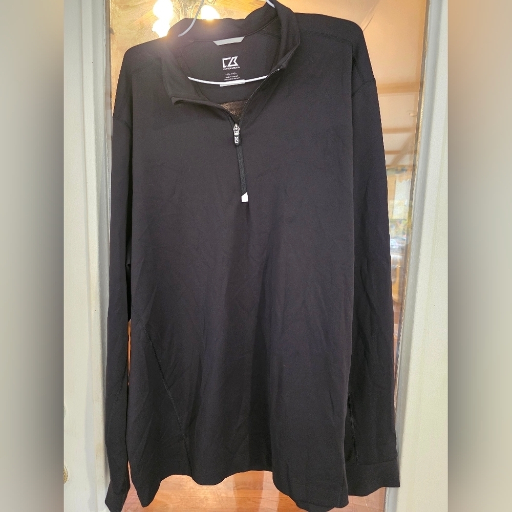 Cutter & Buck Black Quarter-Zip Pullover Drytec 50+ Upf XL Extra Large